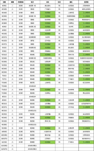 北京国安赛程表2021